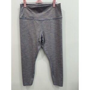 Athleta Lavender Nova Textured 7/8 Leggings Large High Rise Transcend